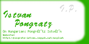 istvan pongratz business card